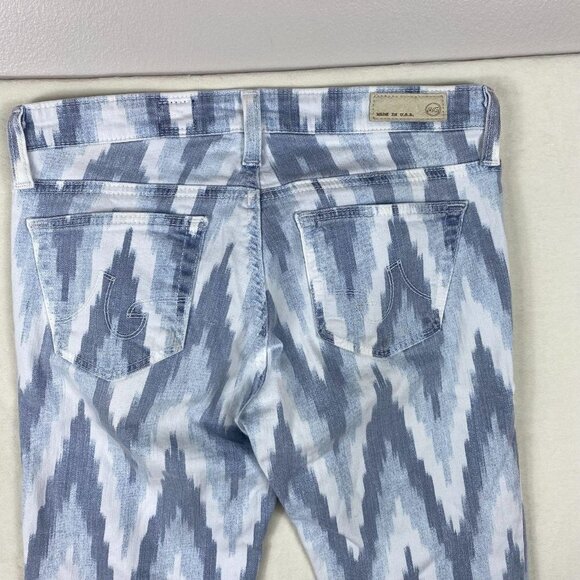 AG The Stilt Cigarette Leg Skinny Ikat Print Jean - Picture 4 of 8